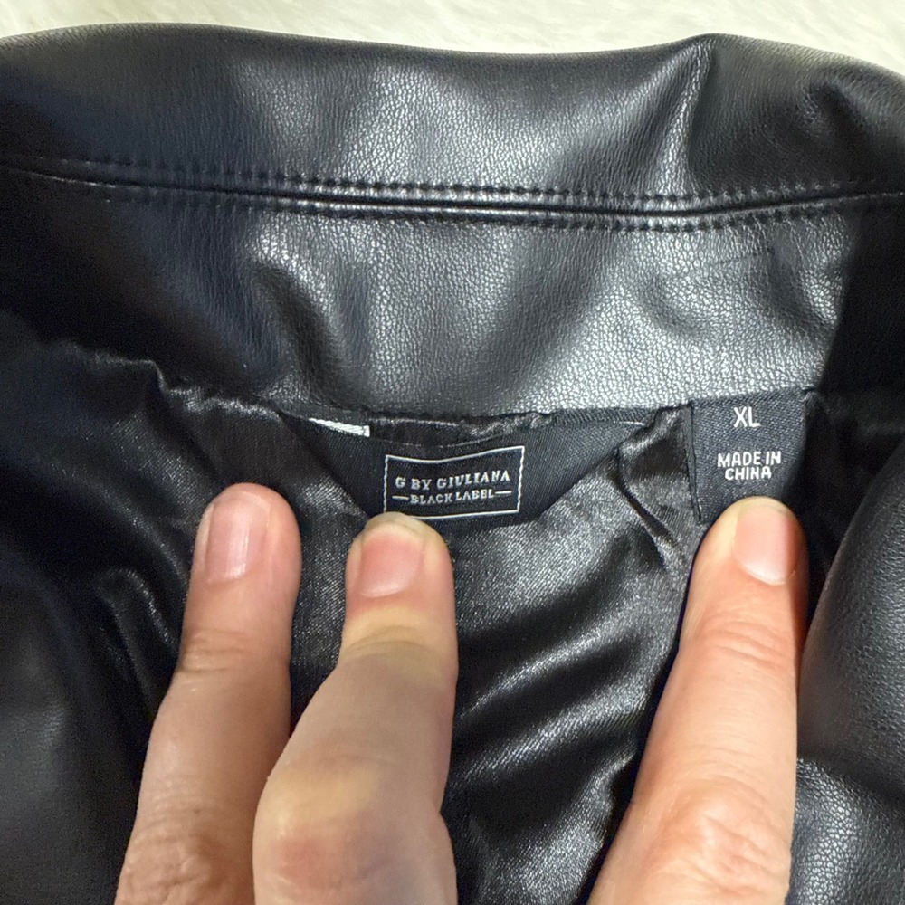 NWOT G by Giuliana Faux Leather‎ Fringe Tiger Graphic Jacket XL Biker Festival - Picture 5 of 6